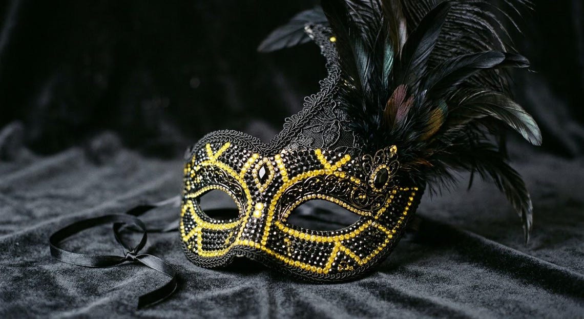 Obsidian Plume — Gold geometry over dense black crystal
