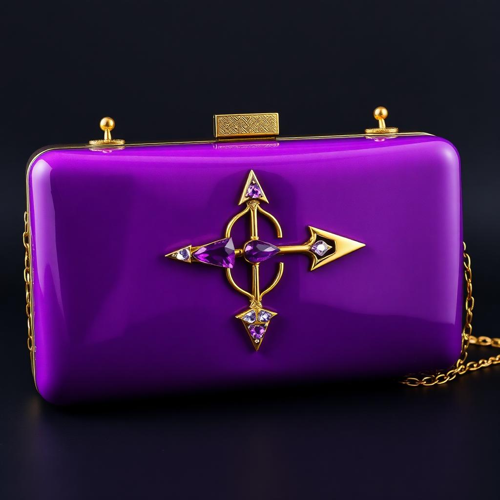 Sagittarius Zodiac Hard-Case — Royal purple with a jewelled arrow