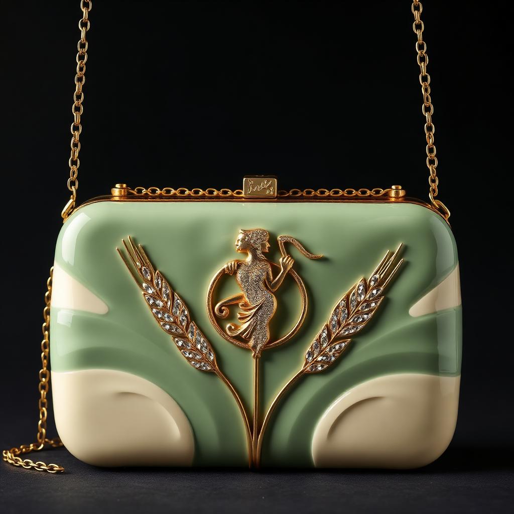 Virgo Zodiac Hard-Case — Sage and cream with crystal wheat